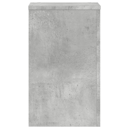 Plantenstandaards 2 st 30x30x50 cm bewerkt hout betongrijs