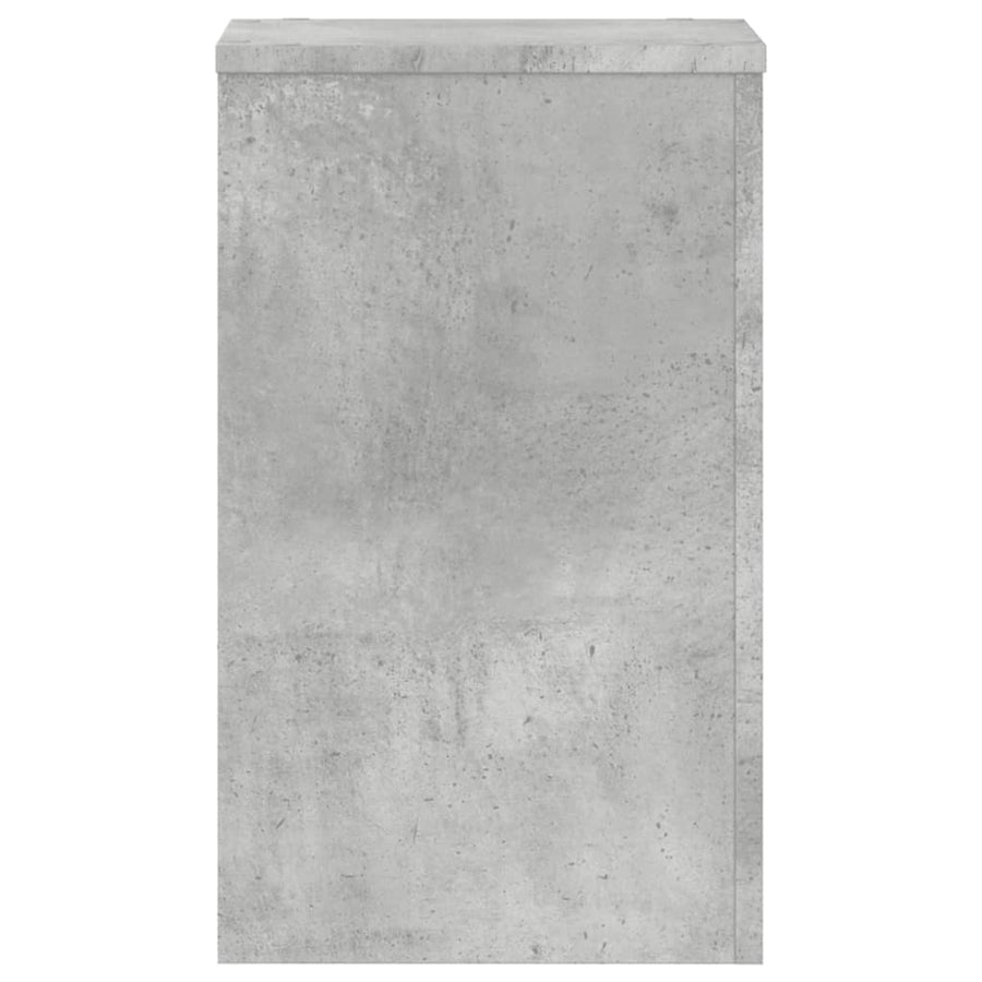 Plantenstandaards 2 st 30x30x50 cm bewerkt hout betongrijs