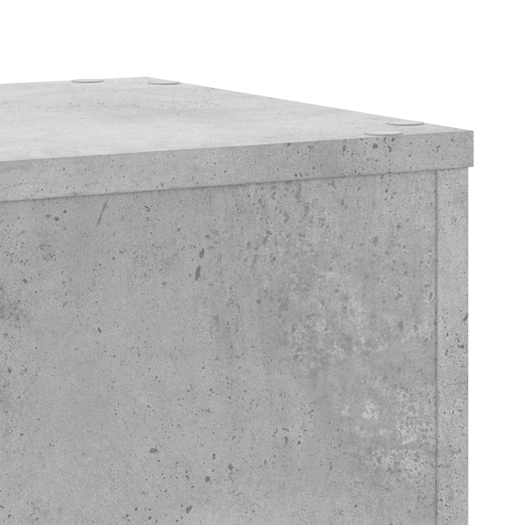 Plantenstandaards 2 st 30x30x50 cm bewerkt hout betongrijs