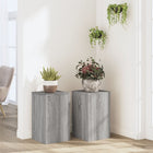 Plantenstandaard 30x30x50 cm bewerkt hout grijs sonoma 2 stuks
