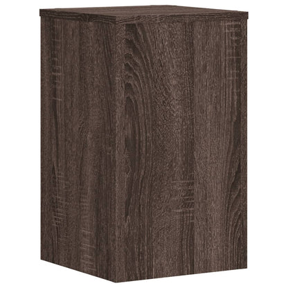Plantenstandaards 2 st 30x30x50 cm bewerkt hout bruin eiken