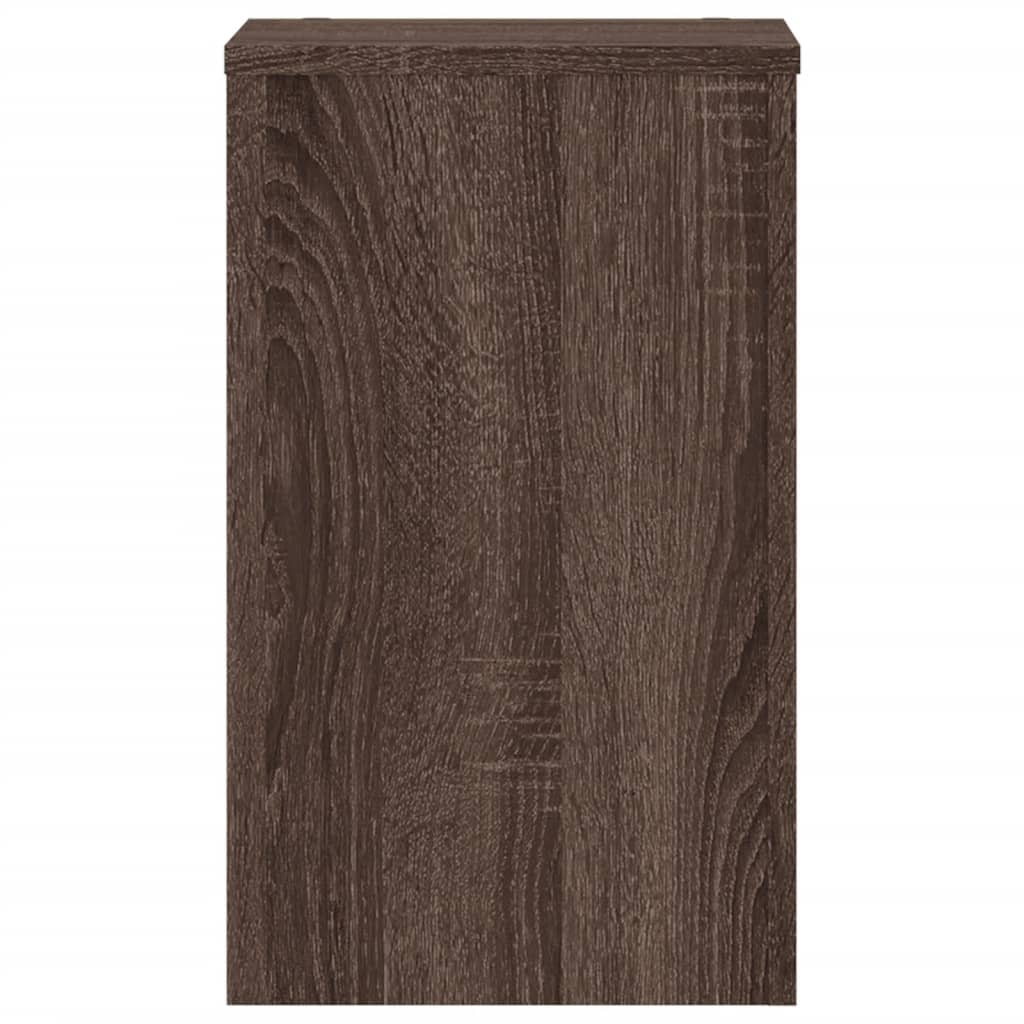 Plantenstandaards 2 st 30x30x50 cm bewerkt hout bruin eiken
