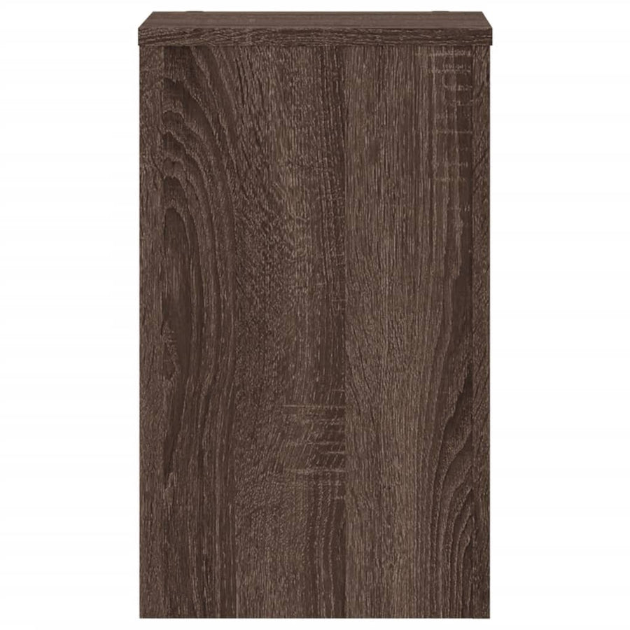 Plantenstandaards 2 st 30x30x50 cm bewerkt hout bruin eiken