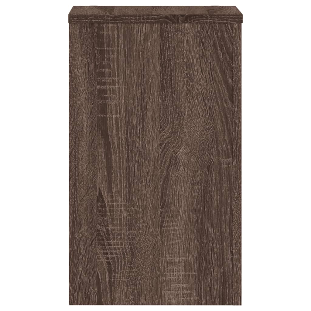 Plantenstandaards 2 st 30x30x50 cm bewerkt hout bruin eiken