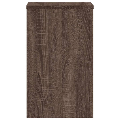Plantenstandaards 2 st 30x30x50 cm bewerkt hout bruin eiken
