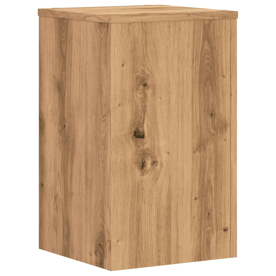 Plantenstandaards 2 st 30x30x50 cm hout artisanaal eiken