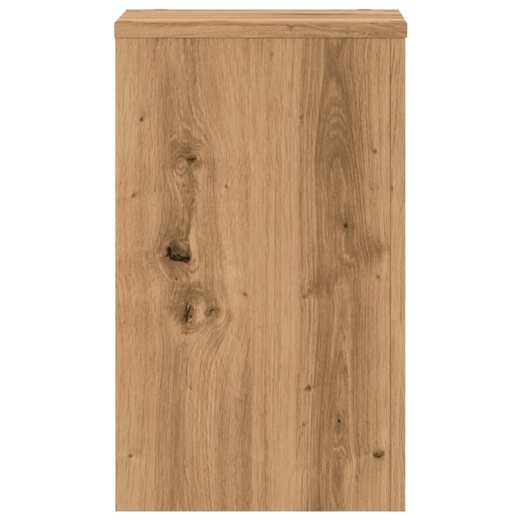 Plantenstandaards 2 st 30x30x50 cm hout artisanaal eiken