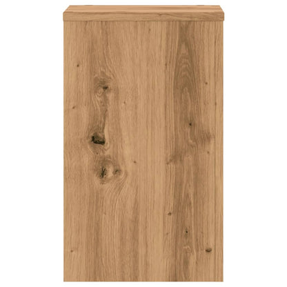 Plantenstandaards 2 st 30x30x50 cm hout artisanaal eiken