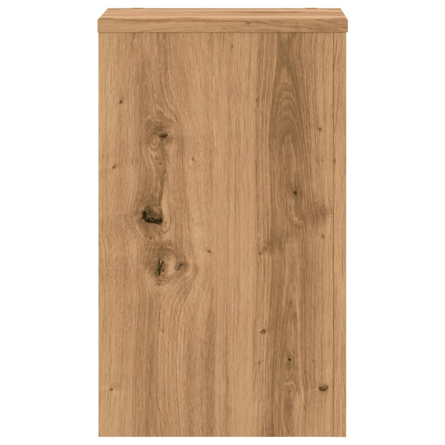 Plantenstandaards 2 st 30x30x50 cm hout artisanaal eiken