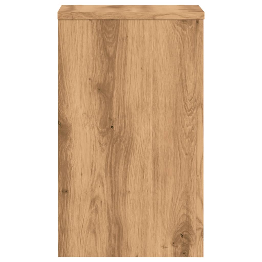 Plantenstandaards 2 st 30x30x50 cm hout artisanaal eiken