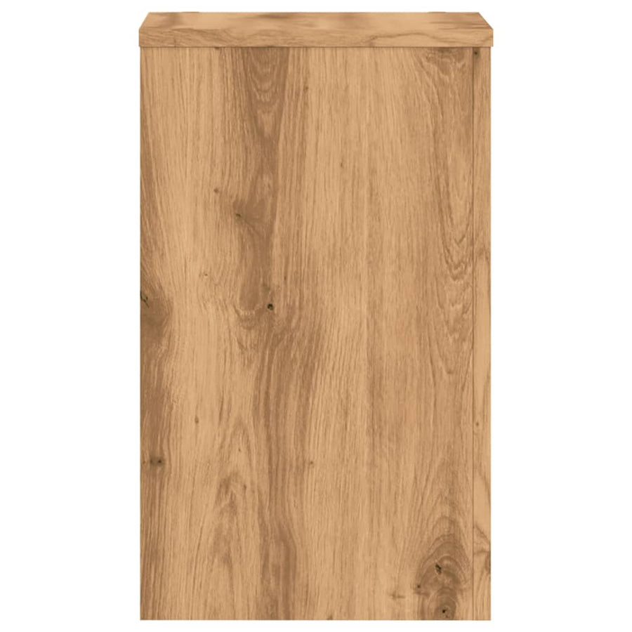 Plantenstandaards 2 st 30x30x50 cm hout artisanaal eiken