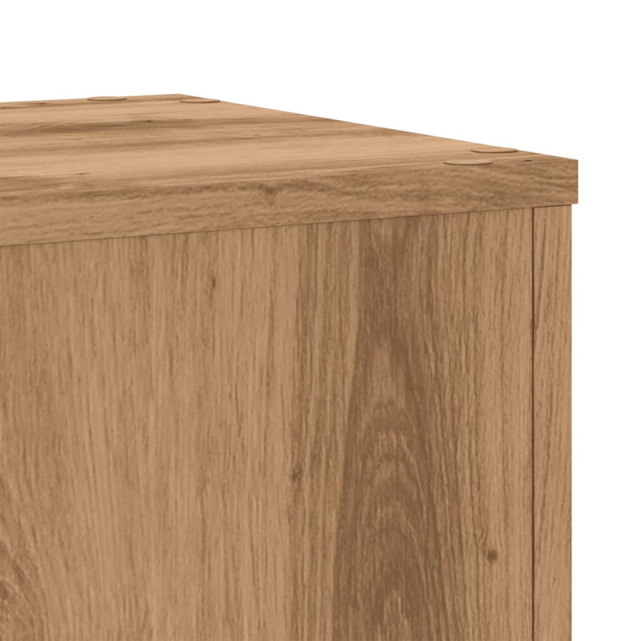 Plantenstandaards 2 st 30x30x50 cm hout artisanaal eiken