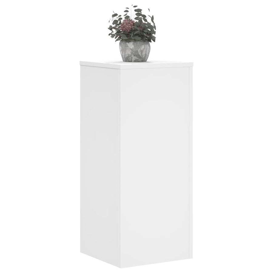 Plantenstandaards 2 st 30x30x70 cm bewerkt hout wit