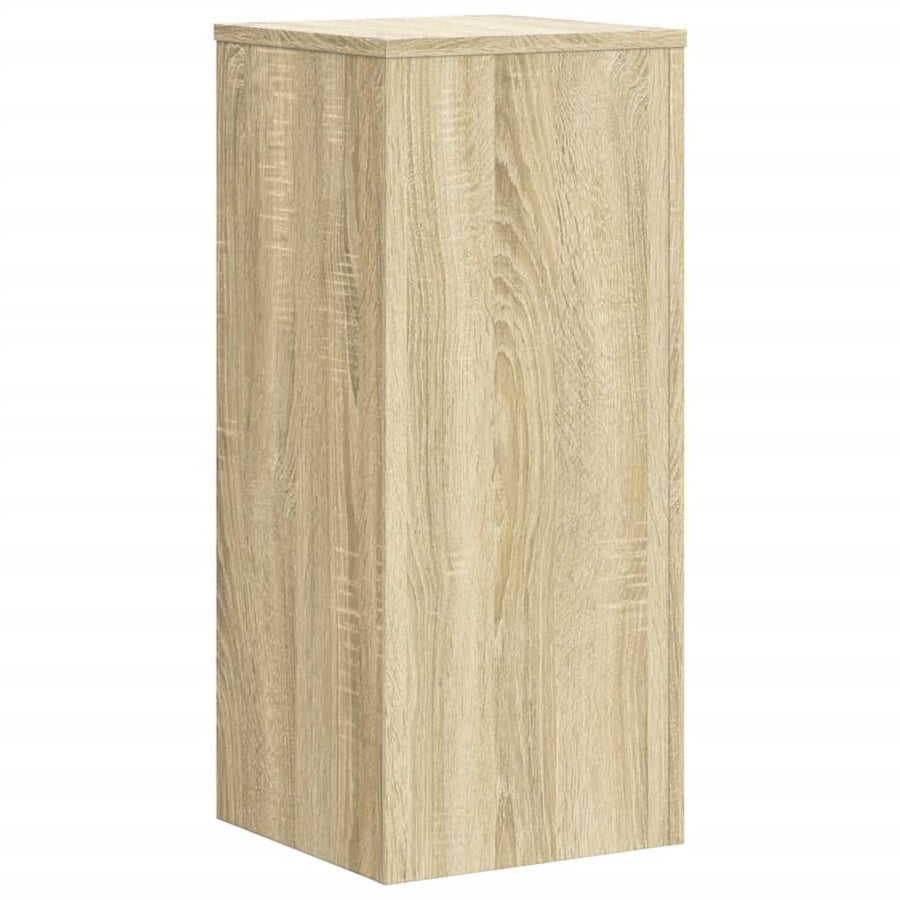 Plantenstandaards 2 st 30x30x70 cm bewerkt hout sonoma eiken
