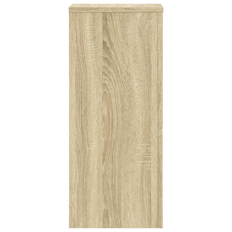 Plantenstandaards 2 st 30x30x70 cm bewerkt hout sonoma eiken