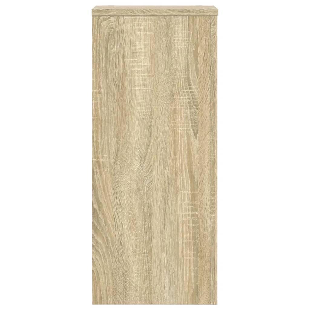 Plantenstandaards 2 st 30x30x70 cm bewerkt hout sonoma eiken