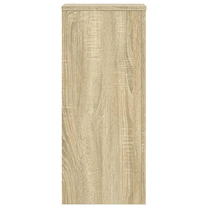 Plantenstandaards 2 st 30x30x70 cm bewerkt hout sonoma eiken