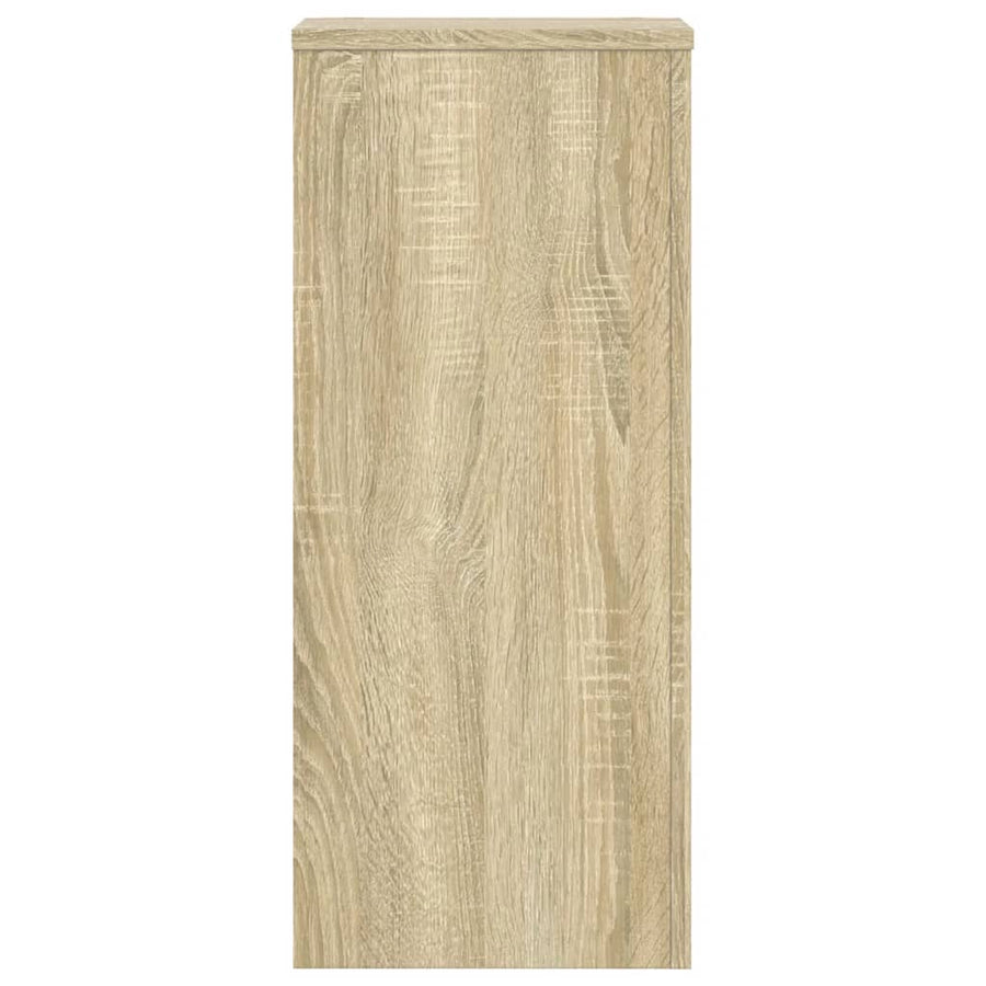 Plantenstandaards 2 st 30x30x70 cm bewerkt hout sonoma eiken
