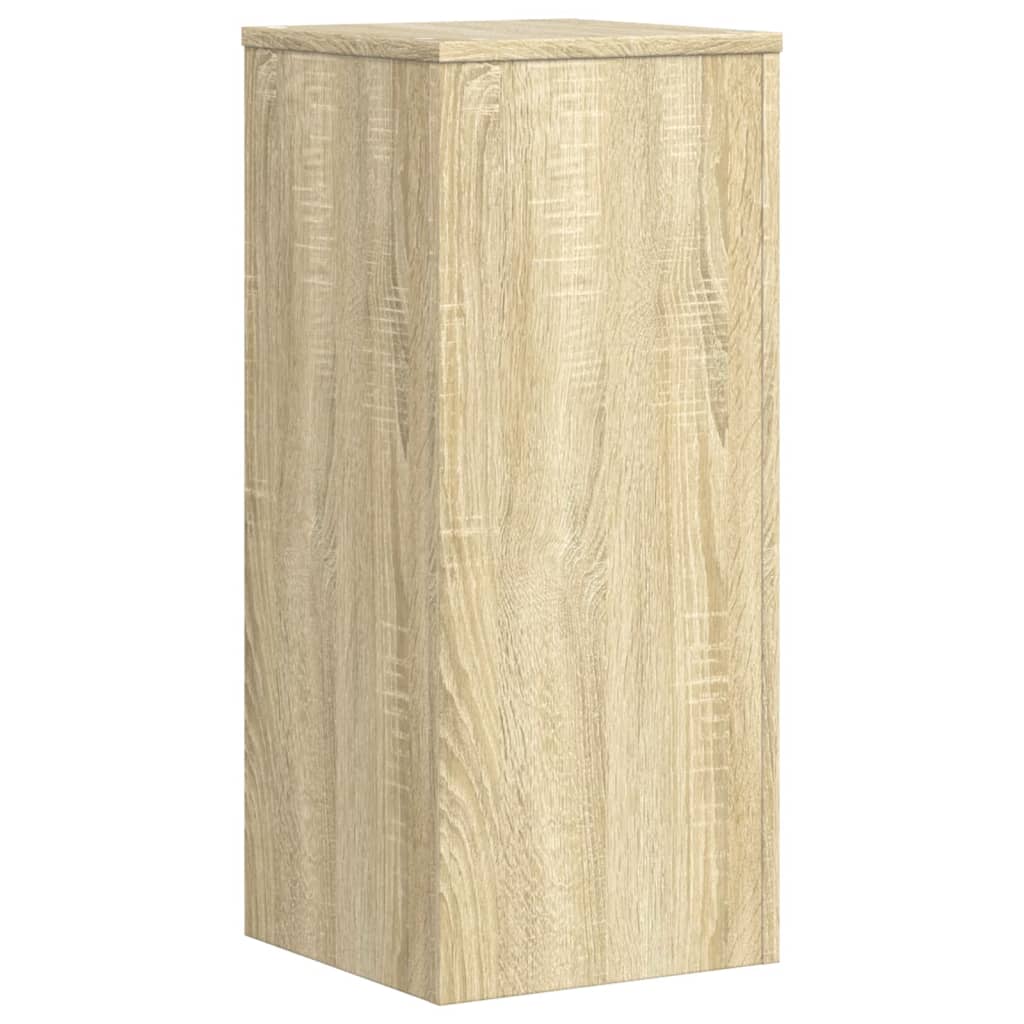 Plantenstandaards 2 st 30x30x70 cm bewerkt hout sonoma eiken