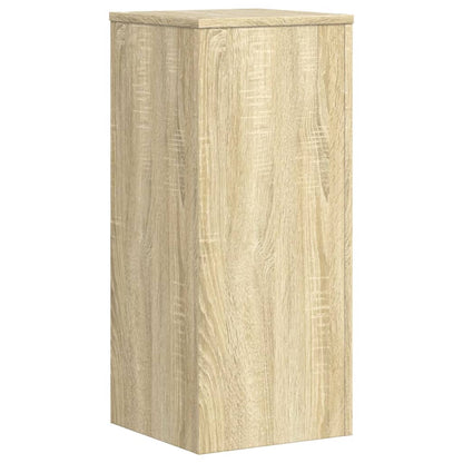 Plantenstandaards 2 st 30x30x70 cm bewerkt hout sonoma eiken