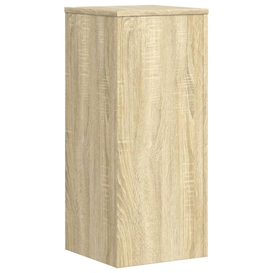 Plantenstandaards 2 st 30x30x70 cm bewerkt hout sonoma eiken