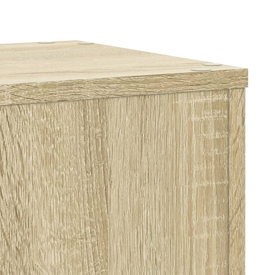 Plantenstandaards 2 st 30x30x70 cm bewerkt hout sonoma eiken