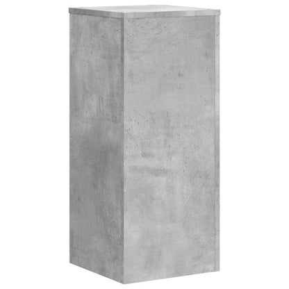 Plantenstandaards 2 st 30x30x70 cm bewerkt hout betongrijs