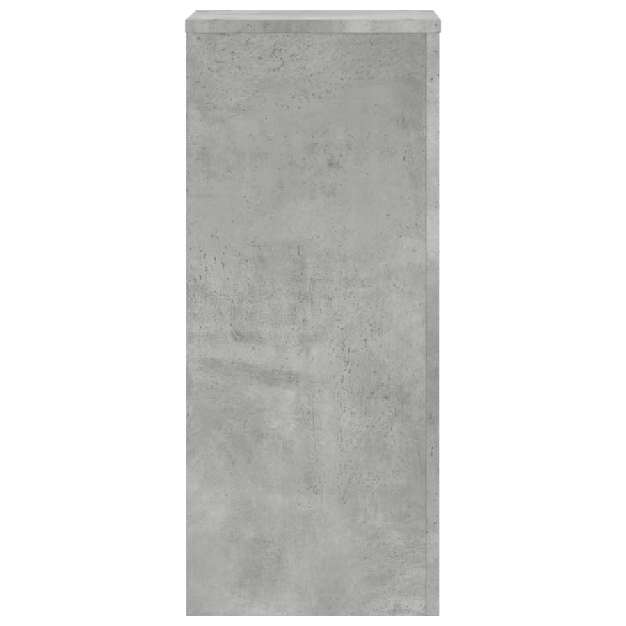 Plantenstandaards 2 st 30x30x70 cm bewerkt hout betongrijs