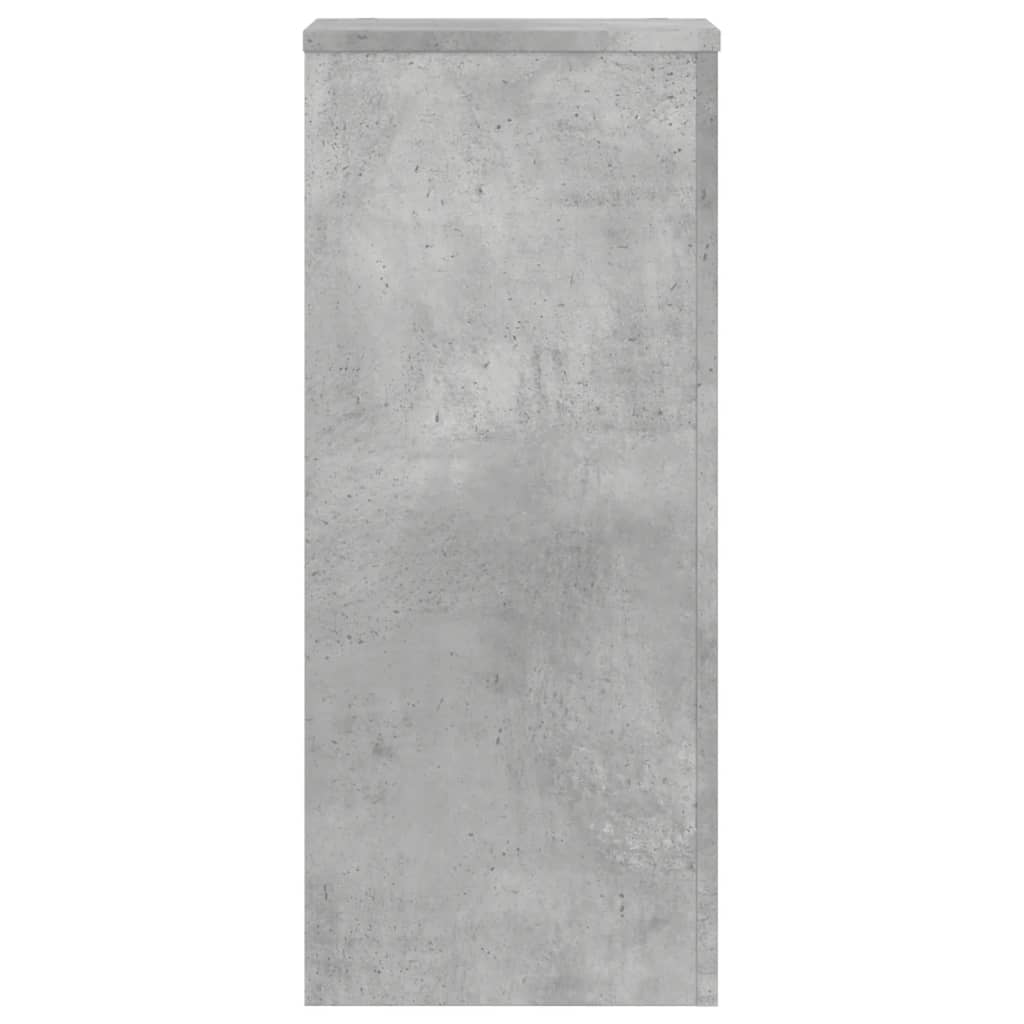 Plantenstandaards 2 st 30x30x70 cm bewerkt hout betongrijs