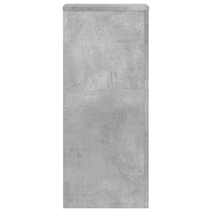 Plantenstandaards 2 st 30x30x70 cm bewerkt hout betongrijs