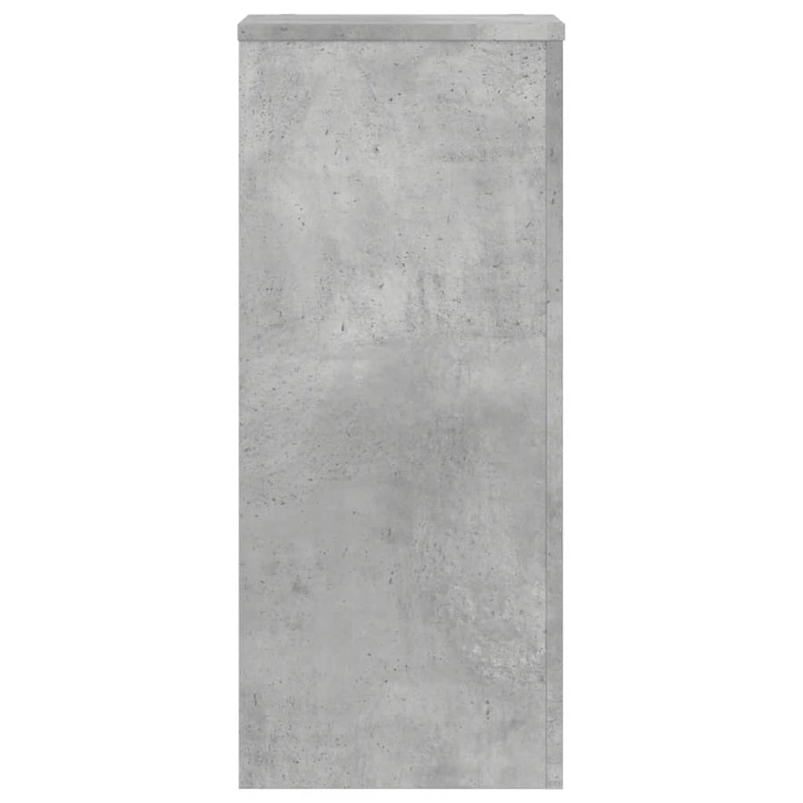 Plantenstandaards 2 st 30x30x70 cm bewerkt hout betongrijs
