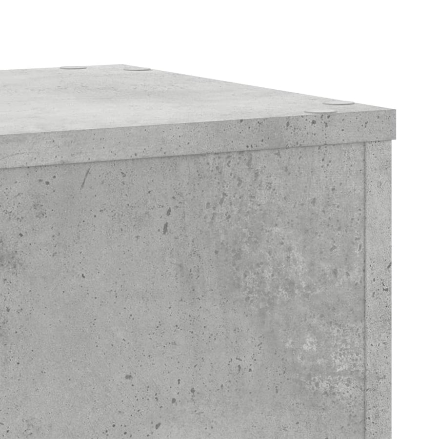 Plantenstandaards 2 st 30x30x70 cm bewerkt hout betongrijs