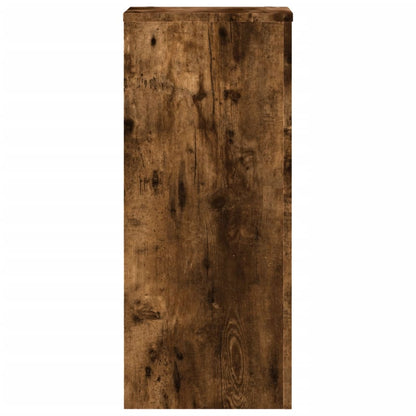Plantenstandaards 2 st 30x30x70 cm bewerkt hout gerookt eiken