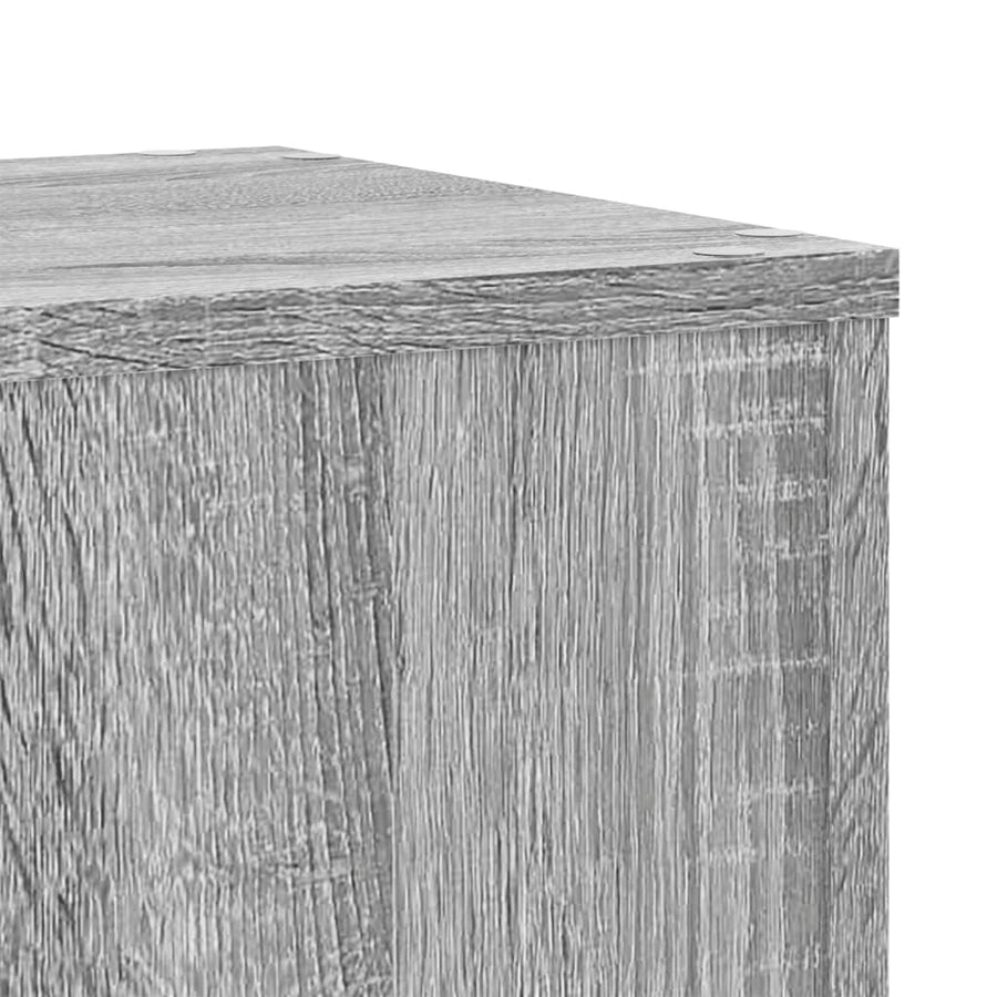 Plantenstandaards 2 st 30x30x70 cm bewerkt hout grijs sonoma