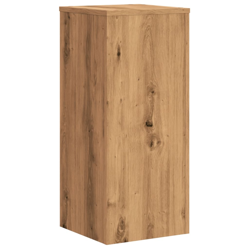 Plantenstandaards 2 st 30x30x70 cm hout artisanaal eiken