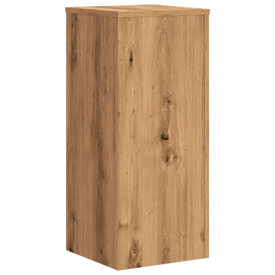 Plantenstandaards 2 st 30x30x70 cm hout artisanaal eiken