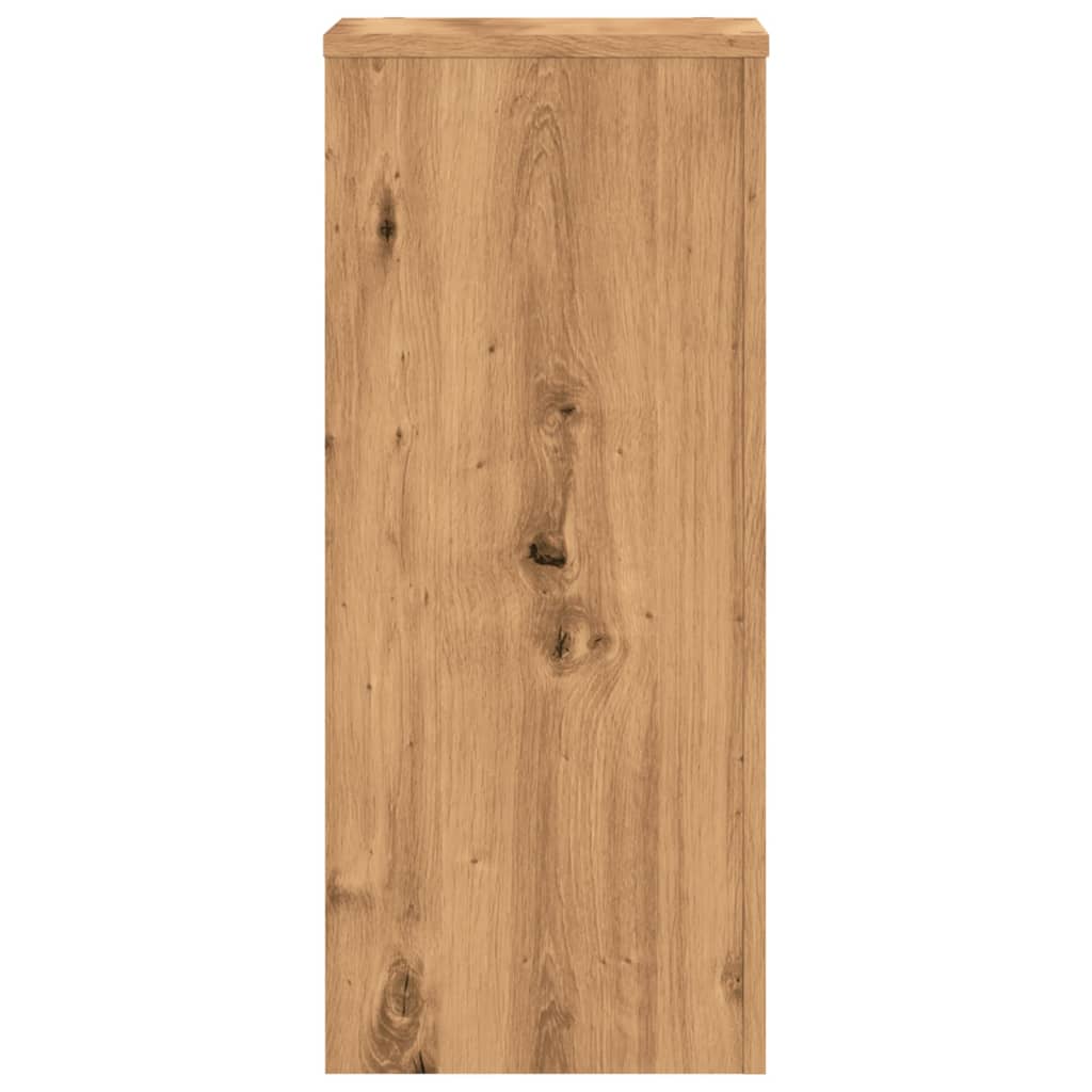 Plantenstandaards 2 st 30x30x70 cm hout artisanaal eiken