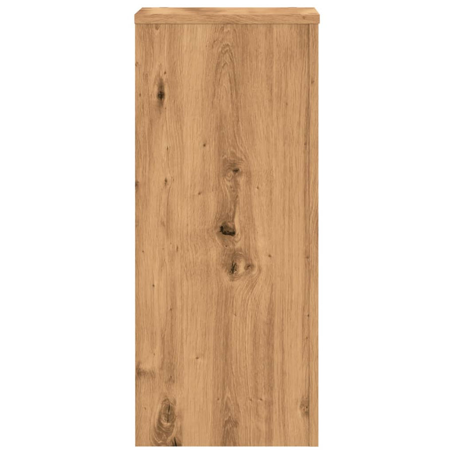 Plantenstandaards 2 st 30x30x70 cm hout artisanaal eiken
