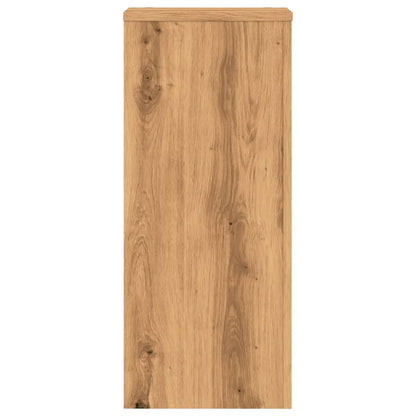 Plantenstandaards 2 st 30x30x70 cm hout artisanaal eiken