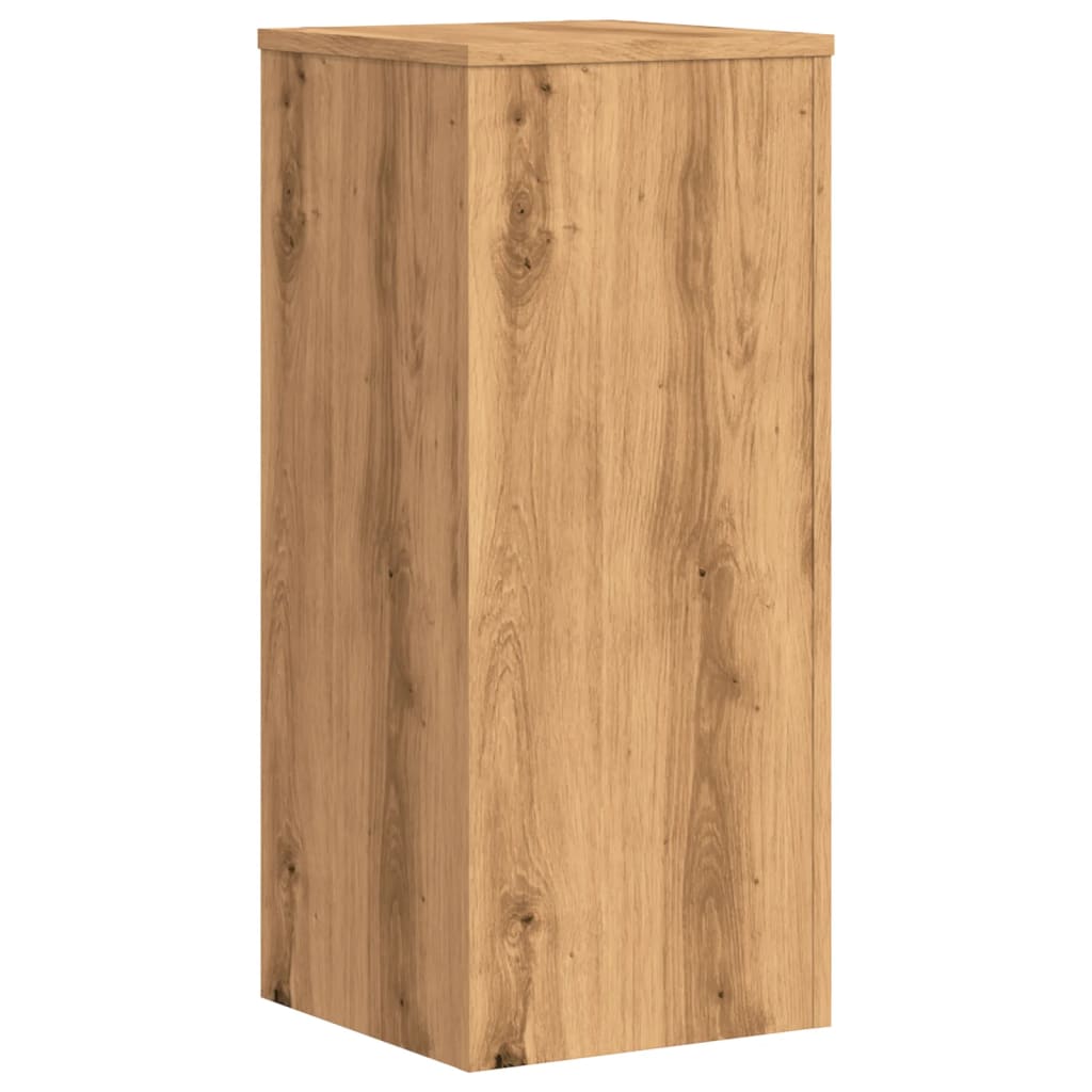 Plantenstandaards 2 st 30x30x70 cm hout artisanaal eiken