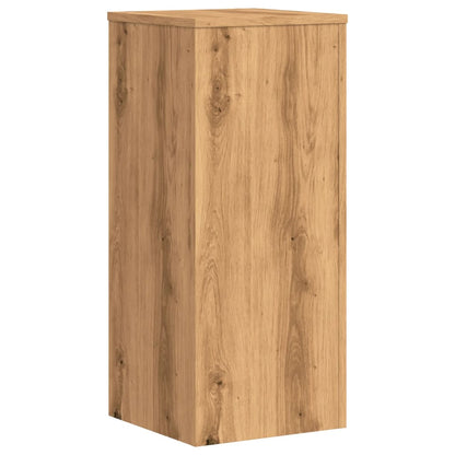 Plantenstandaards 2 st 30x30x70 cm hout artisanaal eiken