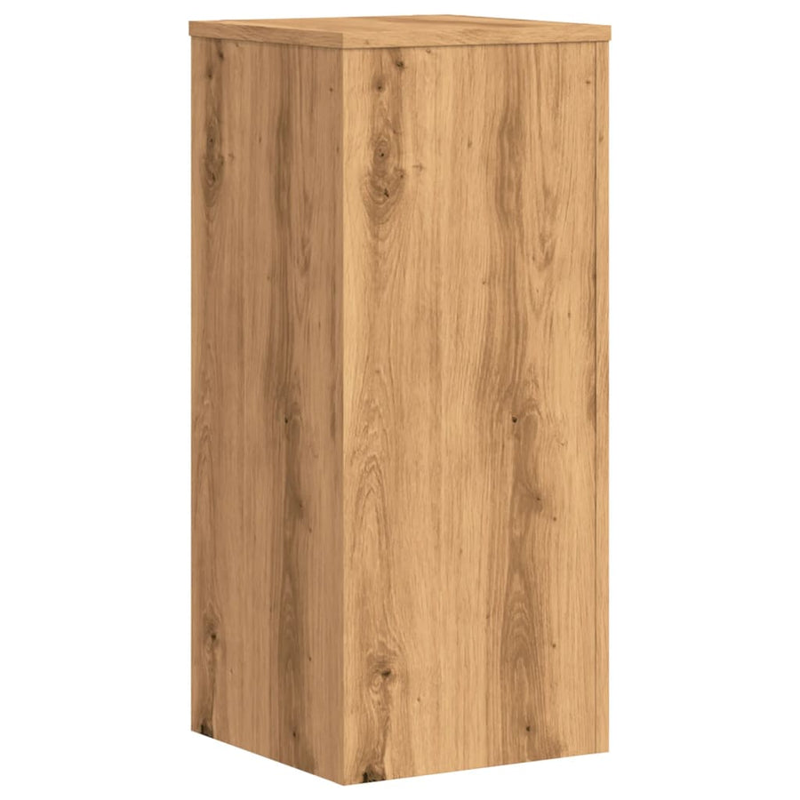 Plantenstandaards 2 st 30x30x70 cm hout artisanaal eiken
