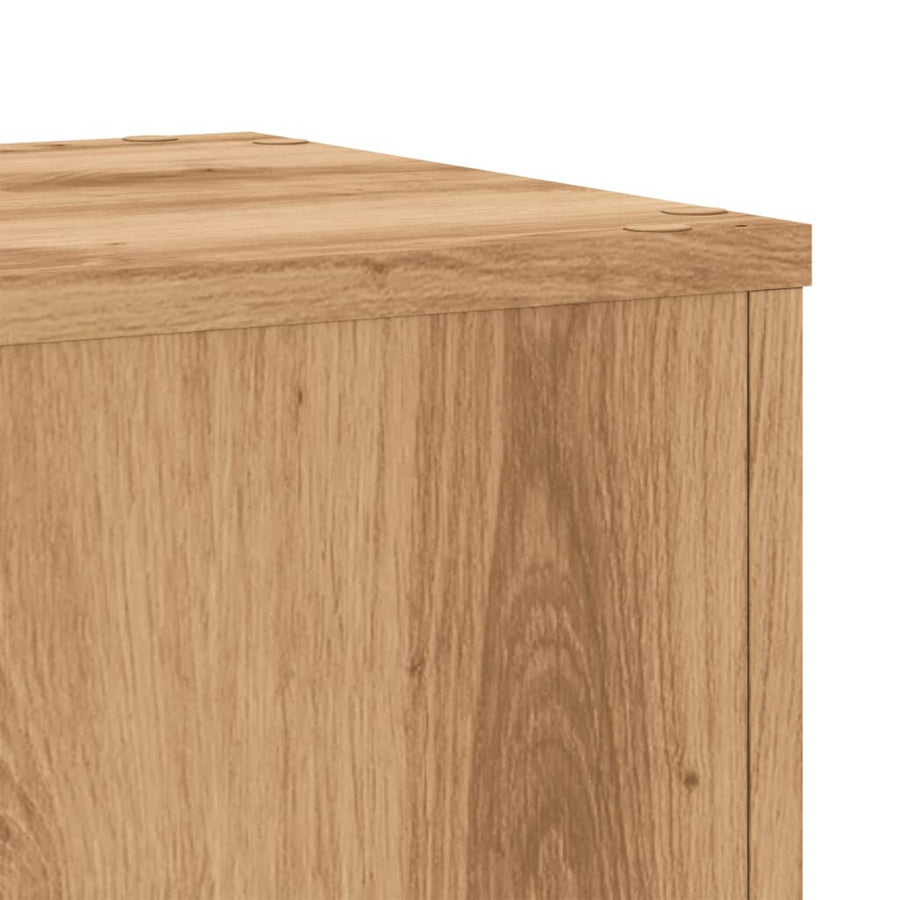 Plantenstandaards 2 st 30x30x70 cm hout artisanaal eiken