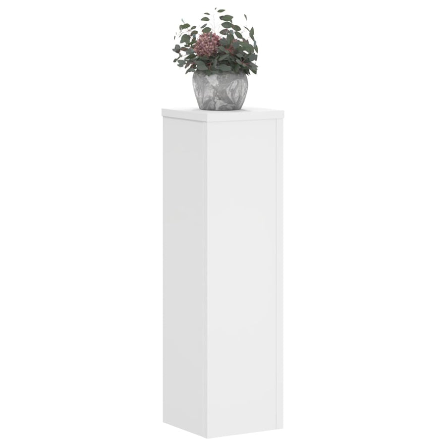 Plantenstandaard 2 st 17x17x60 cm bewerkt hout wit