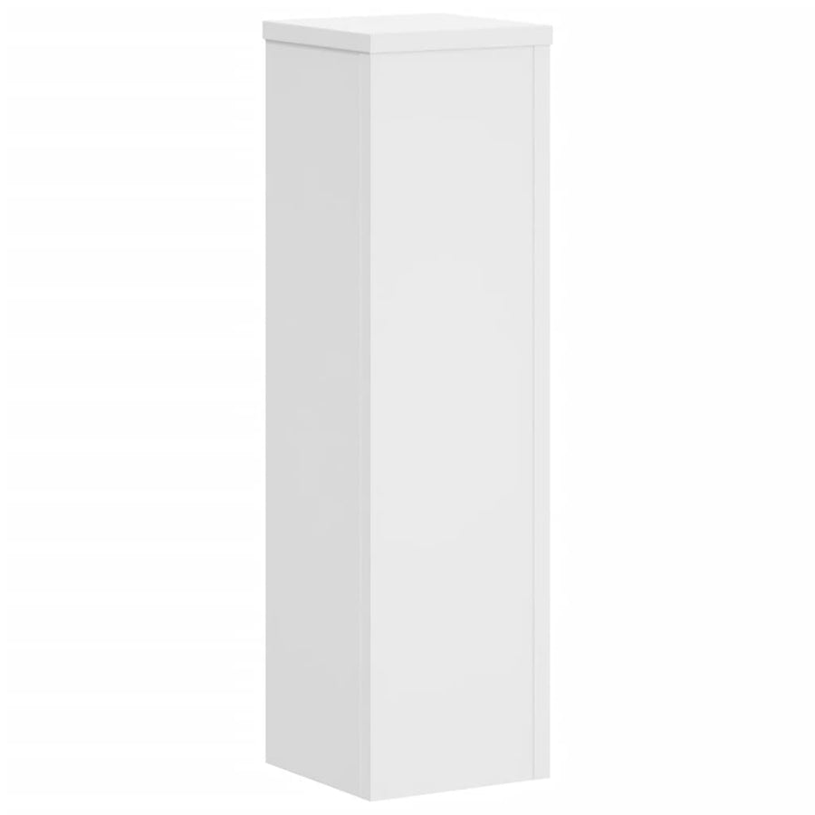 Plantenstandaard 2 st 17x17x60 cm bewerkt hout wit