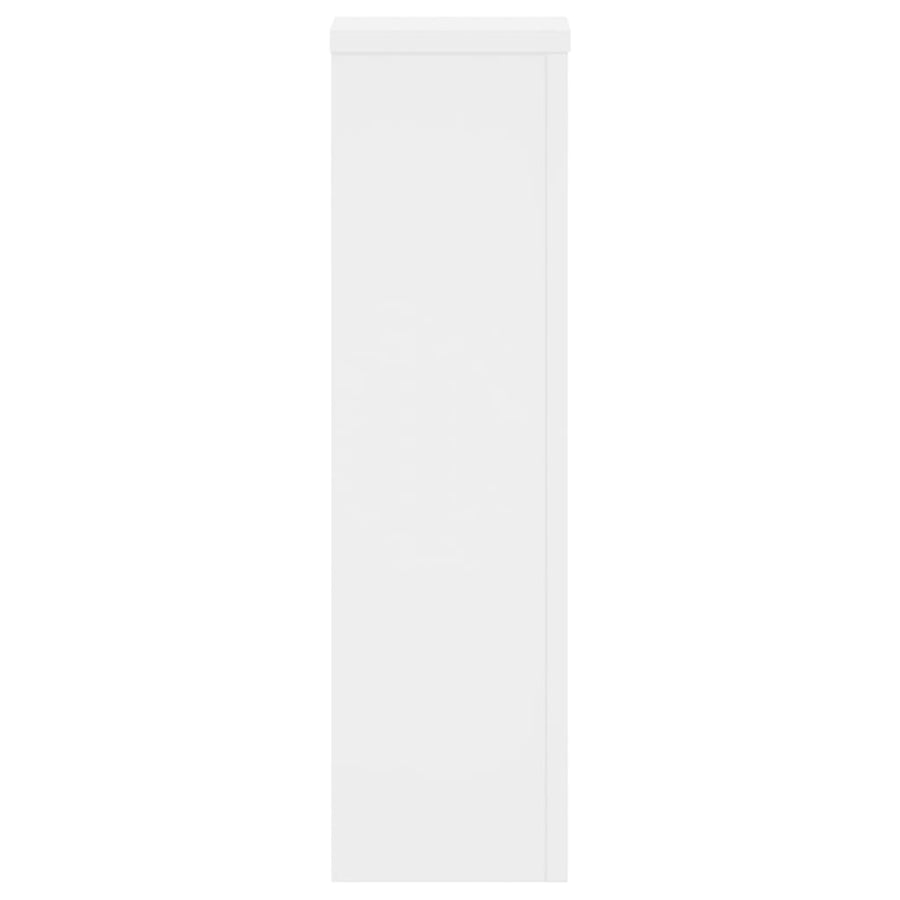 Plantenstandaard 2 st 17x17x60 cm bewerkt hout wit