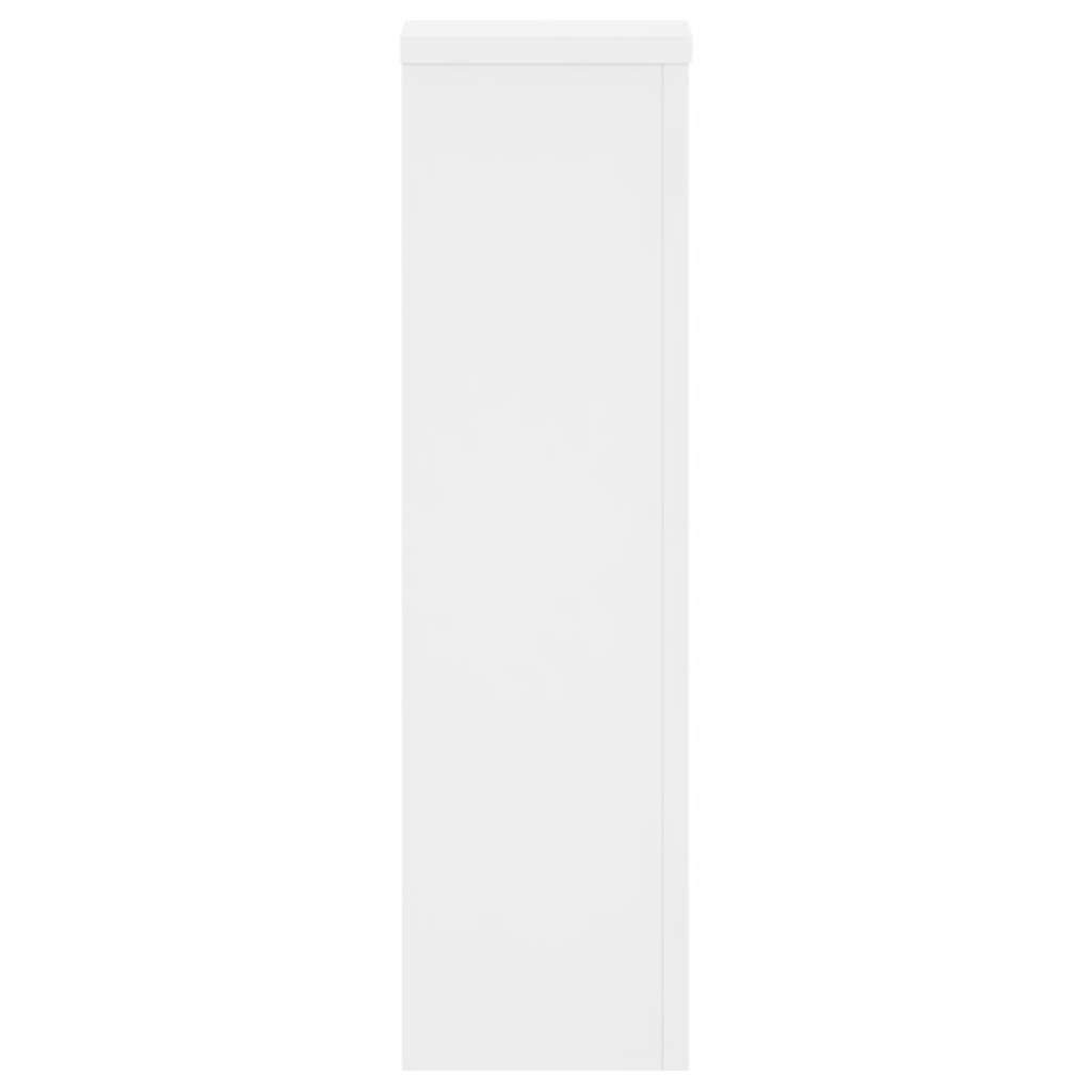 Plantenstandaard 2 st 17x17x60 cm bewerkt hout wit
