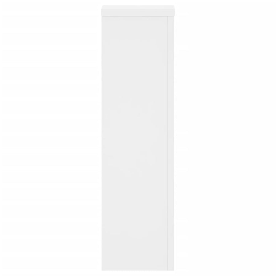 Plantenstandaard 2 st 17x17x60 cm bewerkt hout wit
