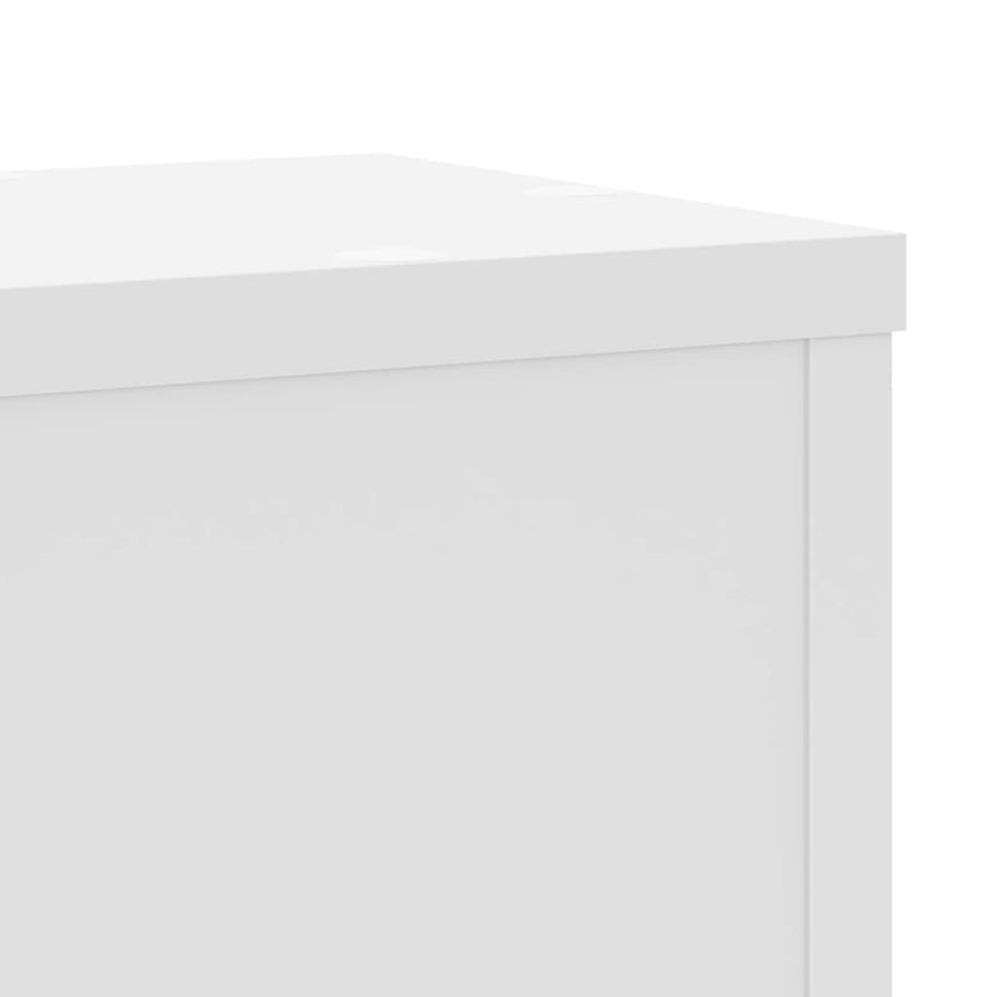 Plantenstandaard 2 st 17x17x60 cm bewerkt hout wit