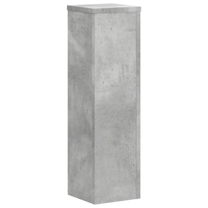 Plantenstandaards 2 st 17x17x60 cm bewerkt hout betongrijs